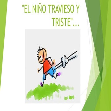 El niño travieso y triste cuento