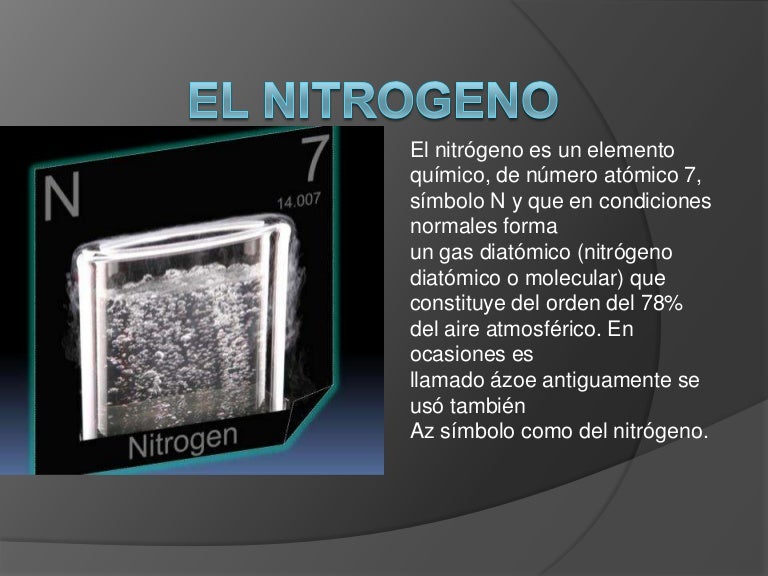 El nitrogeno