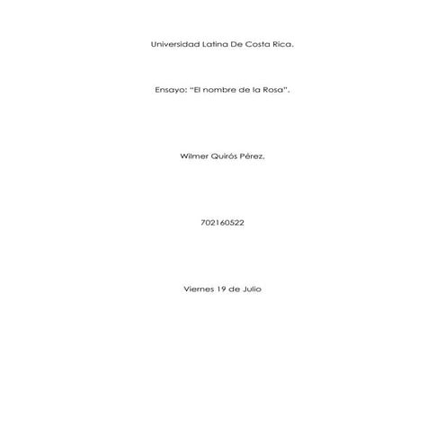 El nombre de la rosa