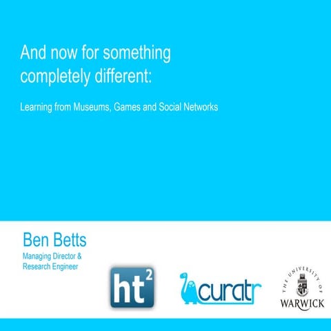 And now for something completely different... | PPT