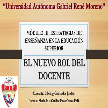 El Nuevo rol del Docente en la Educación Superior. | PDF