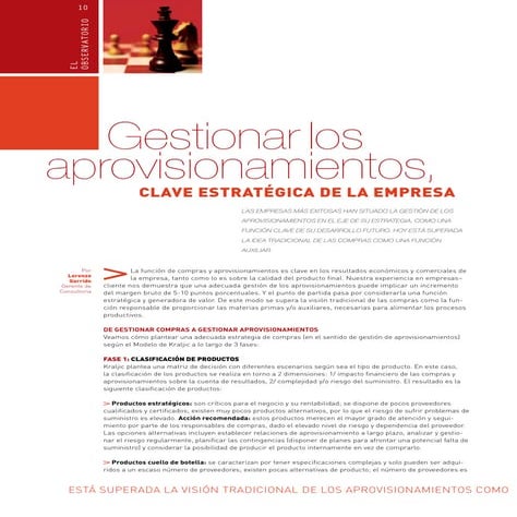 "Gestionar los aprovisionamientos, clave estratégica de la empresa" - TACTIOMAGAZINE
