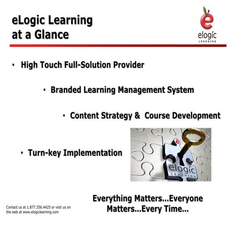 eLogic Learning's Company Description
