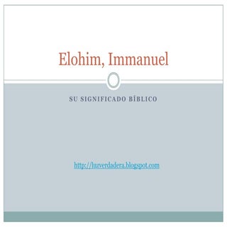 Elohim Immanuel