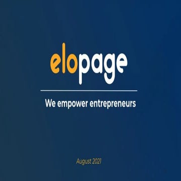 Elopage-Pitch-Deck | PDF