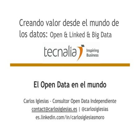 El Open Data en el mundo