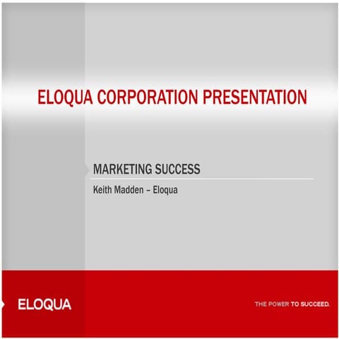 Eloqua Sales Deck Corporate Linkedin