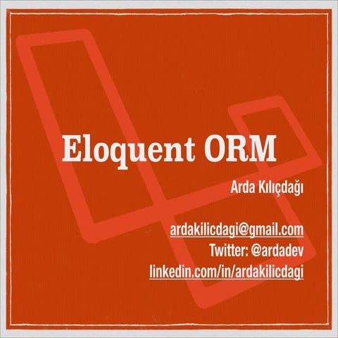 Eloquent ORM | PPT