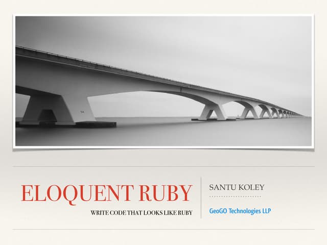 Eloquent ruby