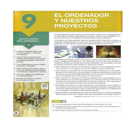 El ordenador y nuestros proyectos