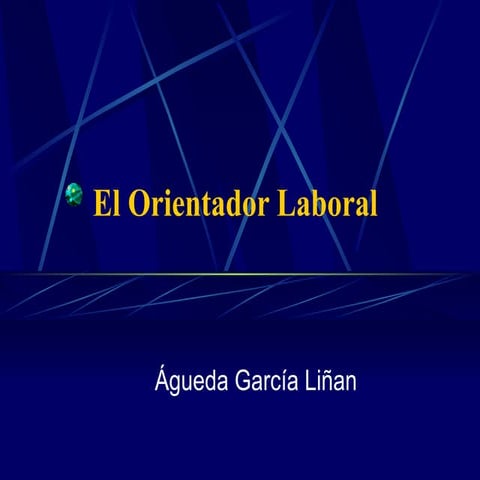 El orientador laboral