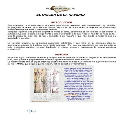 El origen de la navidad | PDF