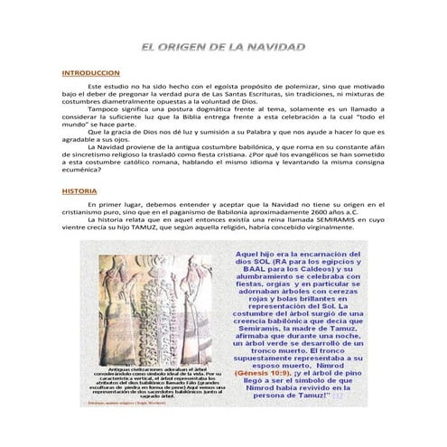 El origen de la navidad | PDF