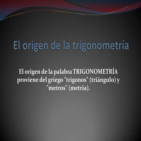 El origen de la trigonometría