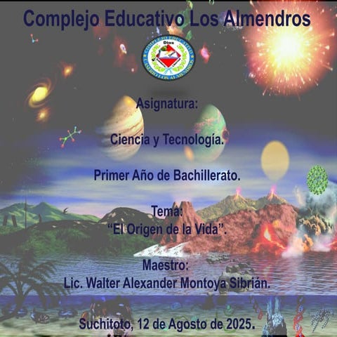 EL ORIGEN DE LA VIDA. PRIMER AÑO..pptx..