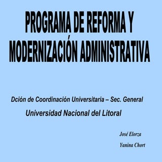 Programa de reforma y modernización...