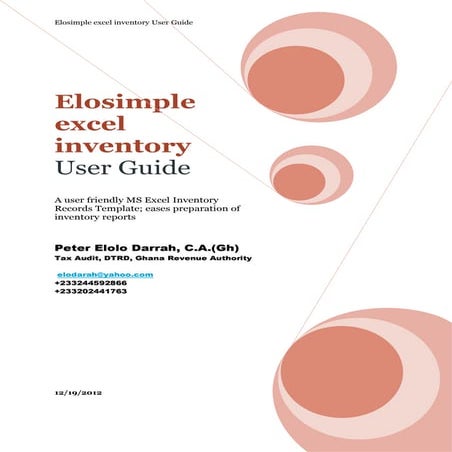 Elosimple excel inventory