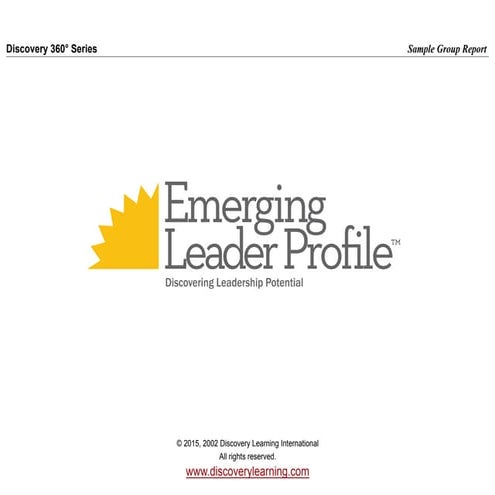 EPL Sample Report For Leaders Who Want To Be Great At Workplace