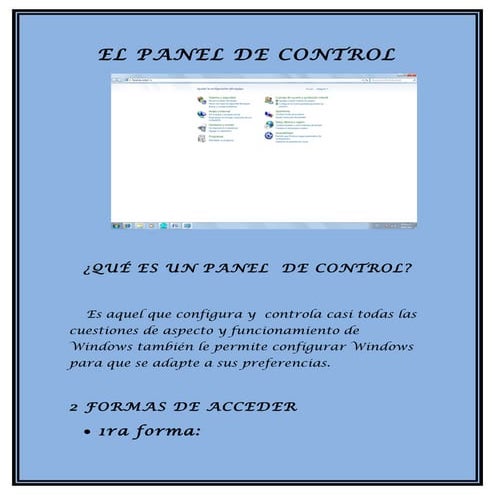 PANEL DE CONTROL | DOCX