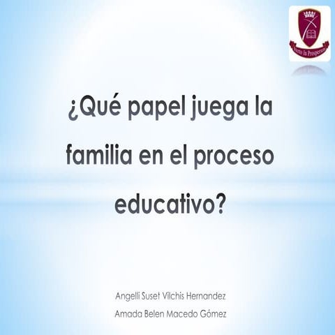 El papel de la familia en la educación