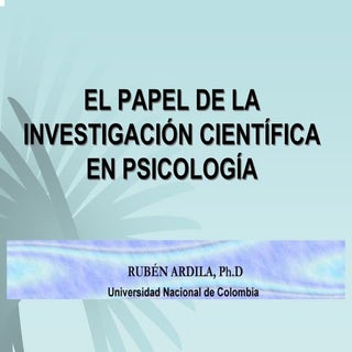 El papel de la investigación cientí...
