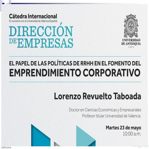 El papel de las políticas de rrhh en el fomento del emprendimiento corporativo