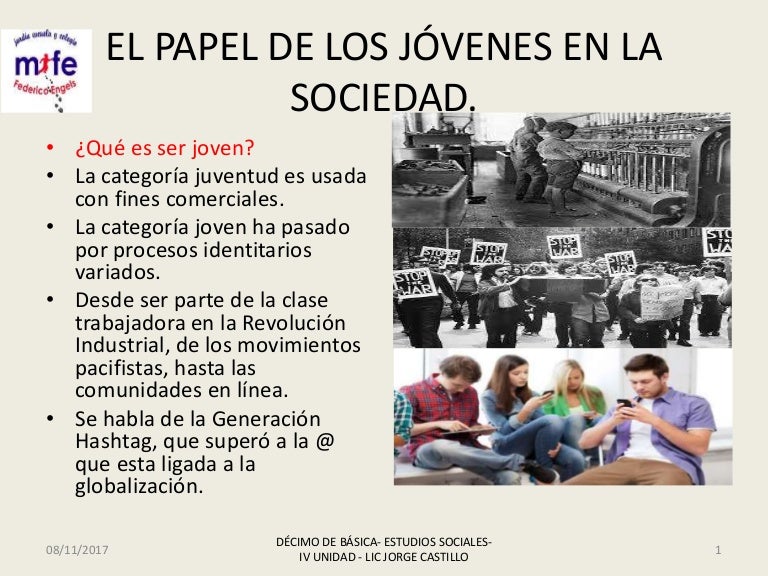 El papel de los jóvenes en la sociedad