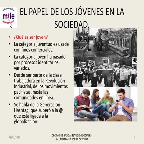 El papel de los jóvenes en la sociedad | PPTX
