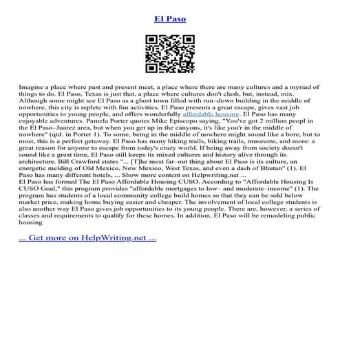 El Paso | PDF
