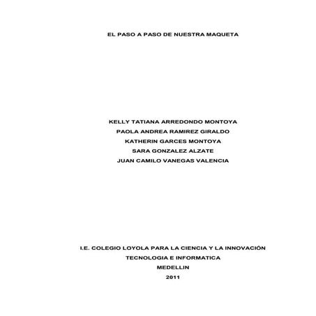 El paso a paso de nuestra maqueta