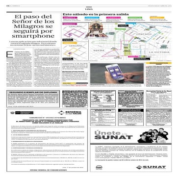 El paso del señor de los milagros se seguirá por smartphone