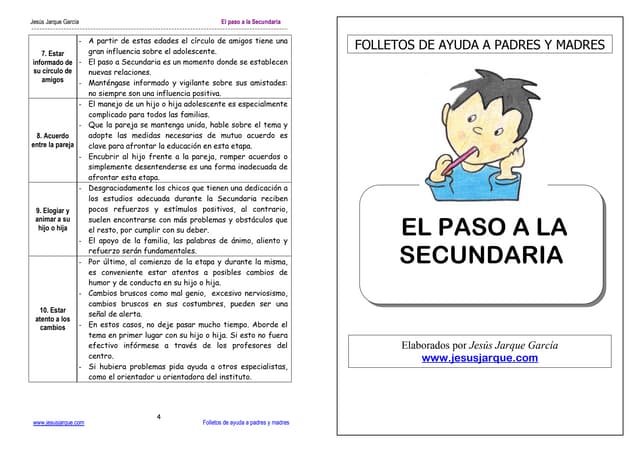 El paso de primaria a secundaria