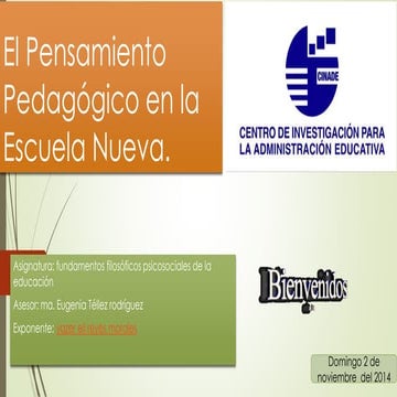El pensamiento pedagógico en la escuela nueva