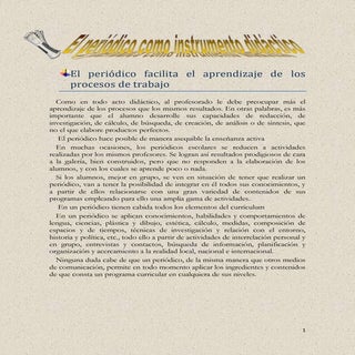El periódico como instrumento didác...