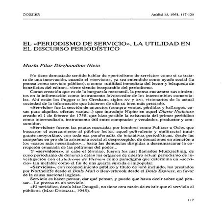 El «periodismo de servicio», la utilidad en el discurso periodístico