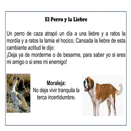El perro y la liebre | DOCX