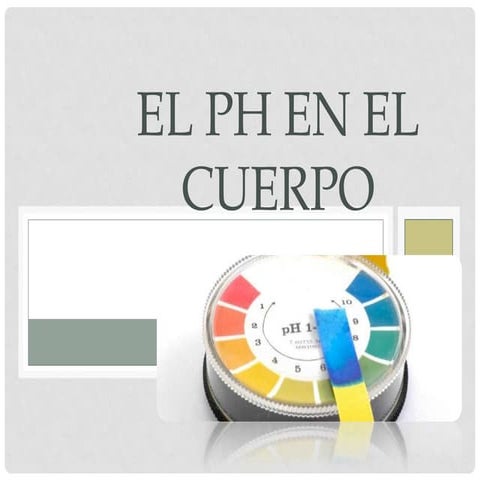 EL PH en el cuerpo 