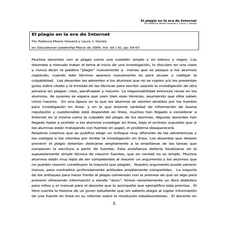 El plagio en la era de internet