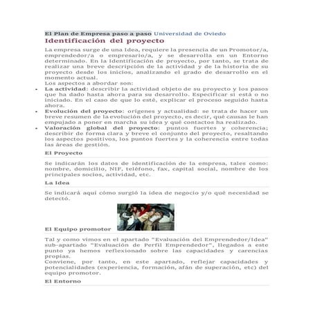 El plan de empresa paso a paso