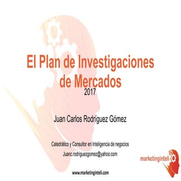 El plan de investigaciones de mercados