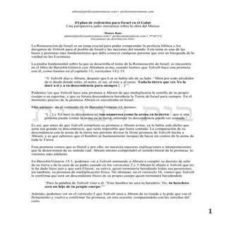 El plan de redención para israel en...