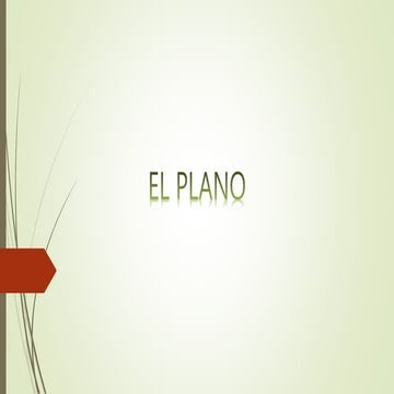El plano