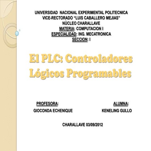 El plc compu 1 keneling gullo
