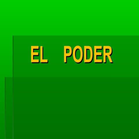 El poder. | PPT