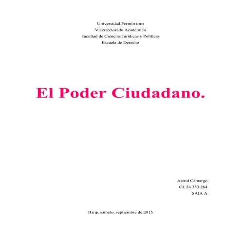 El poder ciudadano