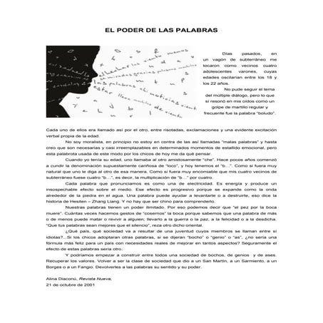 El poder de las palabras | PDF