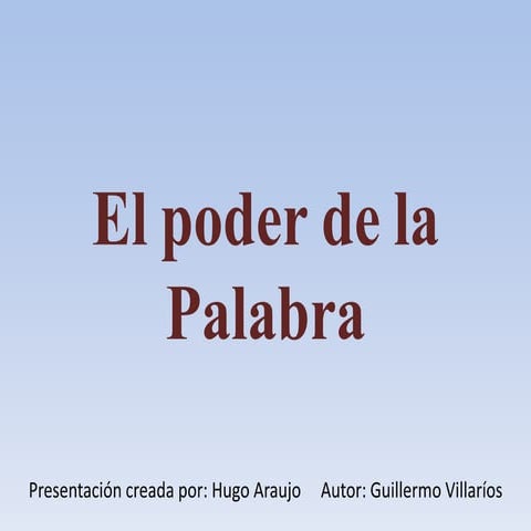 El poder de las palabras