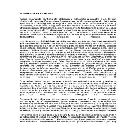 El Poder De Tu Adoración.docx  que debe ser en cada creyente
