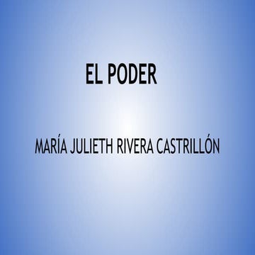 El Poder | PPTX