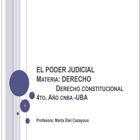 El Poder Judicial